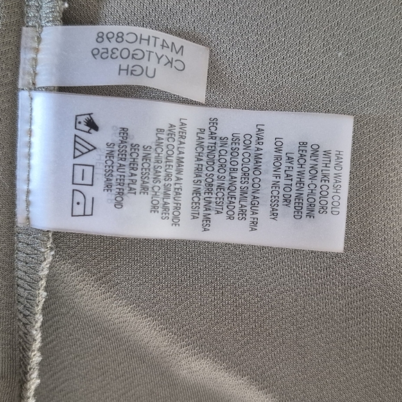 Calvin Klein Green Ruffled Flutter Sleeve Blouse - Picture 5 of 7